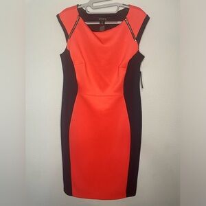 Enfocus Studios Peach/Navy Dress Size 14